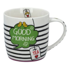 R2S Good Morning Print Porcelain Coffee Mug Multicolor R2S Good Morning Print Porcelain Coffee Mug Multicolor